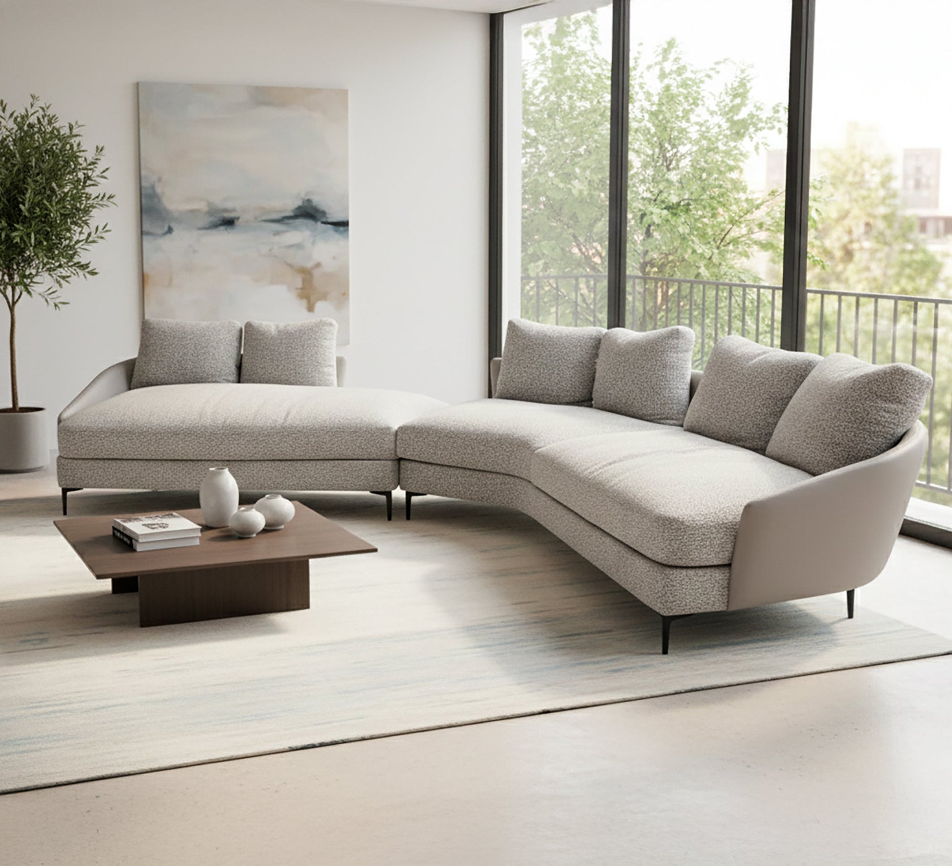 Corner sofa with a unique curved design - Vitrine Furniture - Furniture