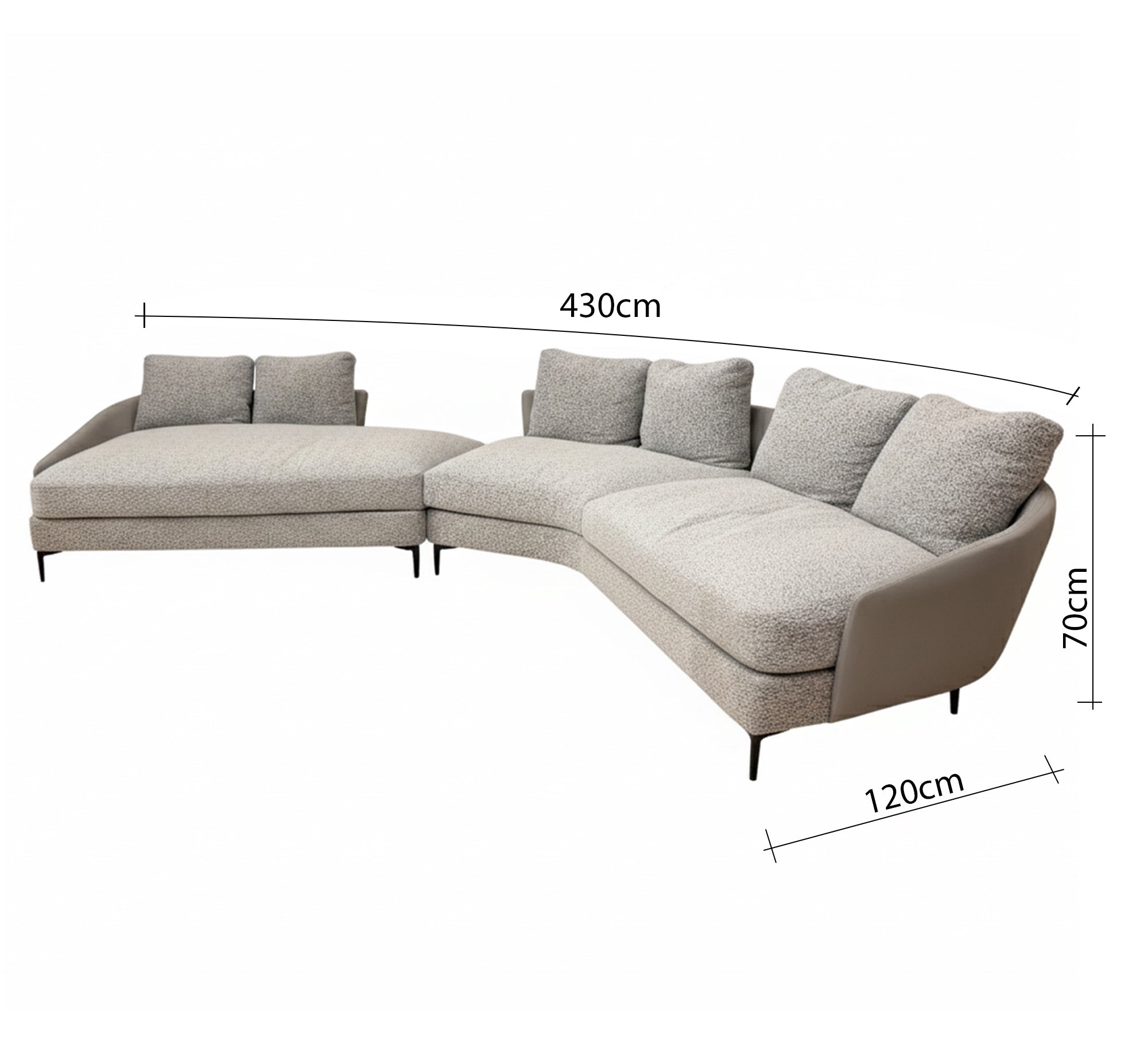 Corner sofa with a unique curved design - Vitrine Furniture - Furniture