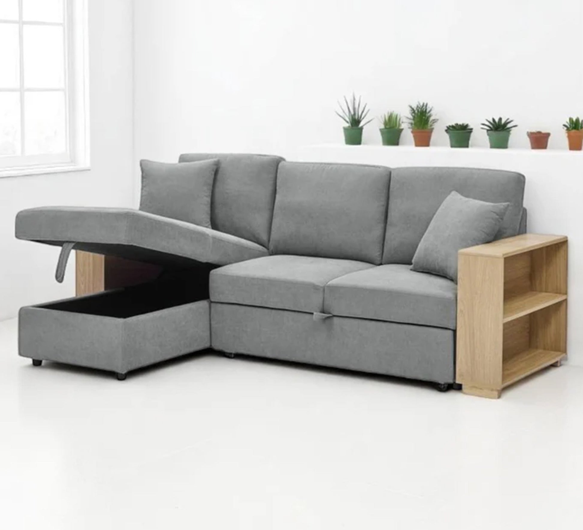 Corner sofa with storage space and shelves - Vitrine Furniture - Furniture