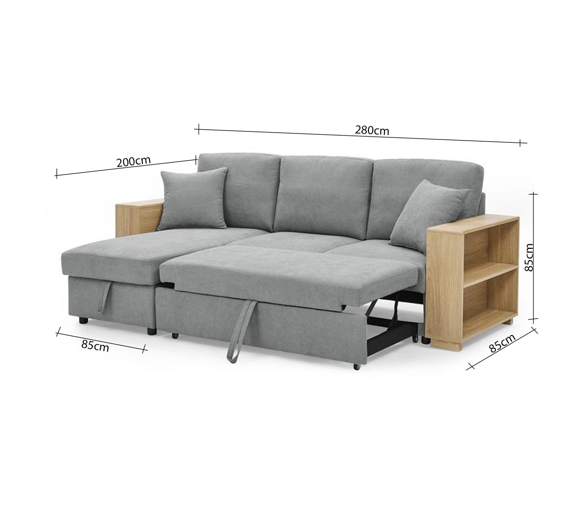 Corner sofa with storage space and shelves - Vitrine Furniture - Furniture