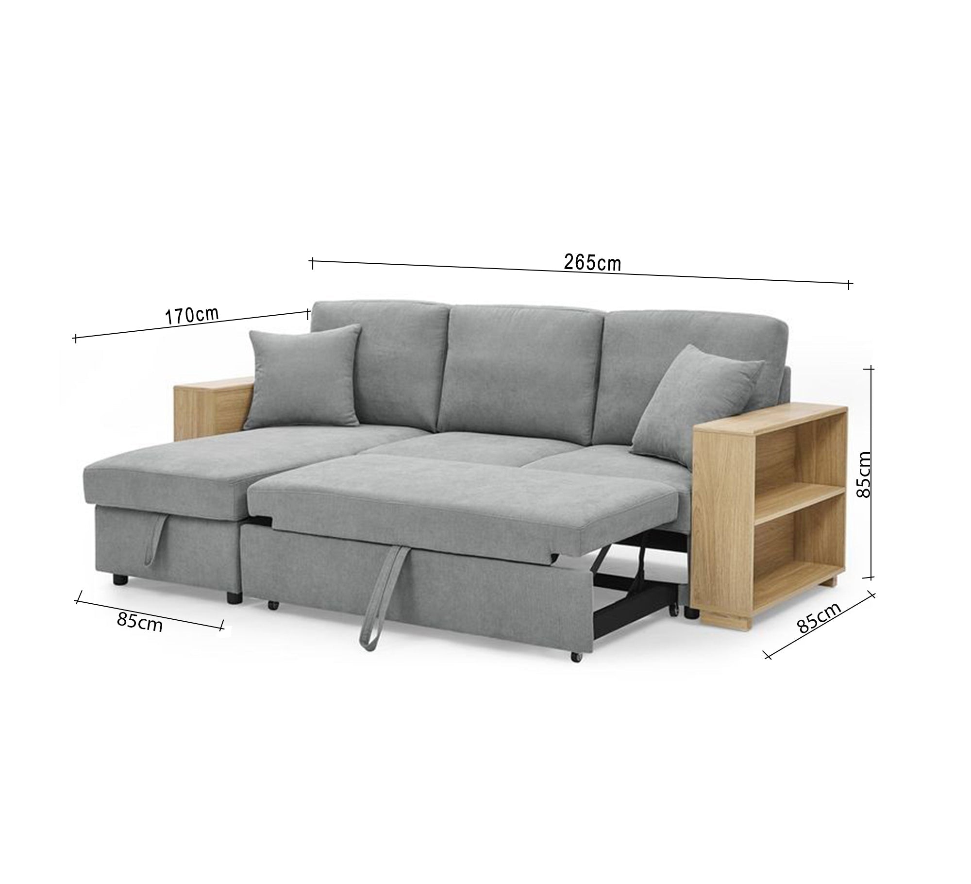 Corner sofa with storage space and shelves - Vitrine Furniture - L - shape sofa set