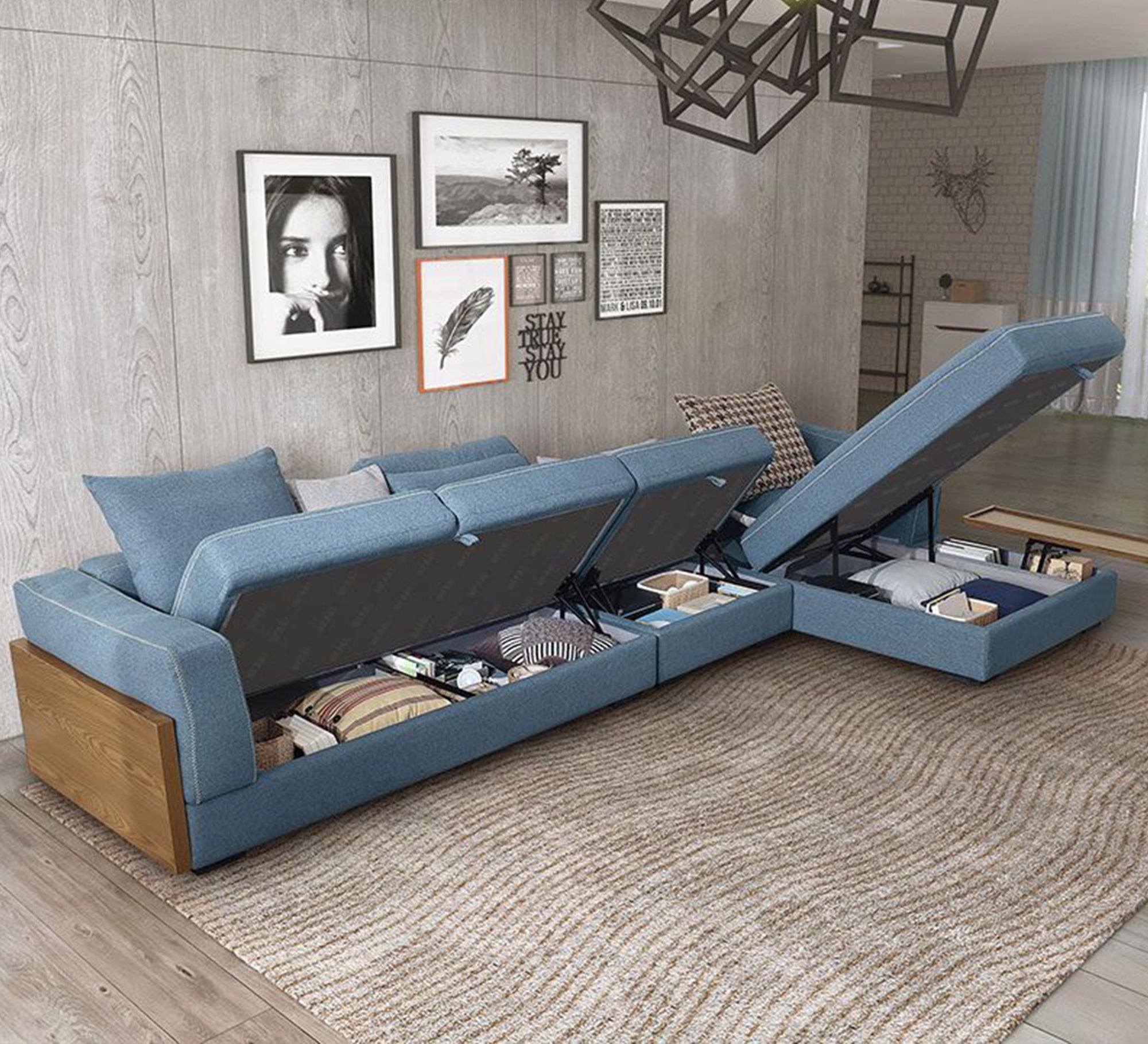 Corner sofa with storage space - Vitrine Furniture - Furniture