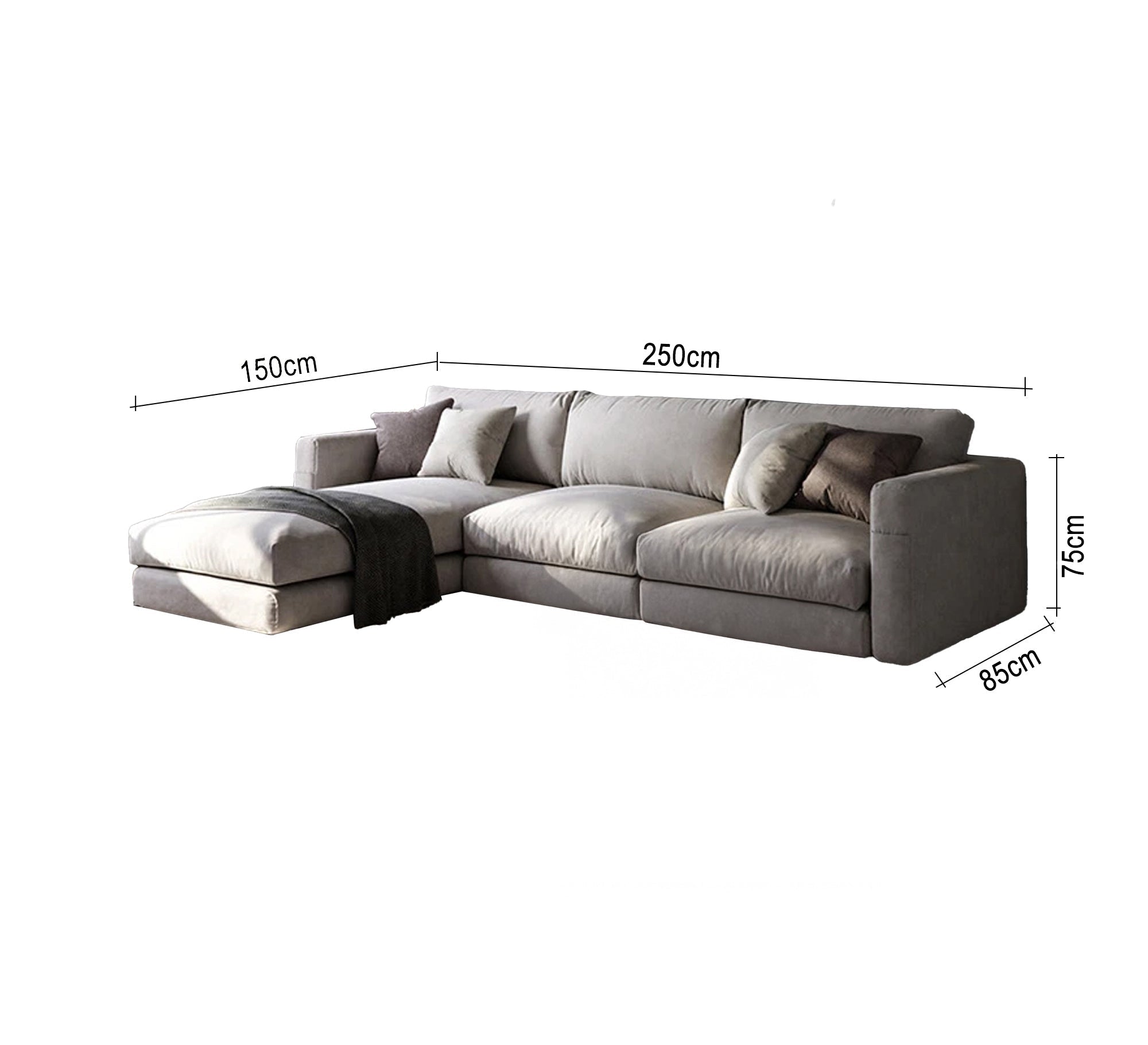 Corner with a modern design - Vitrine Furniture - L-shape sofa set