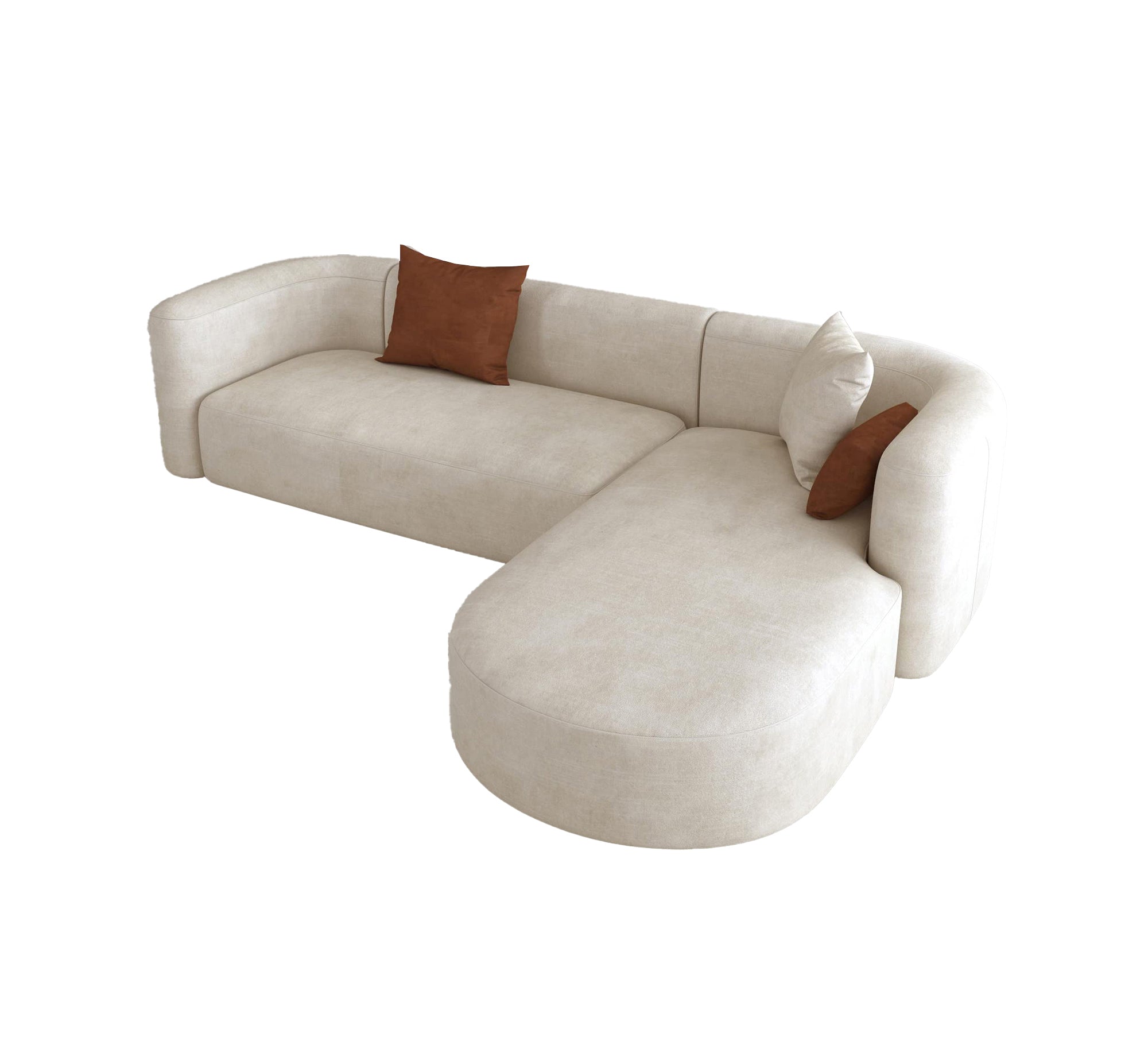 Corner with chaise longue with rounded ends - Vitrine Furniture - Furniture