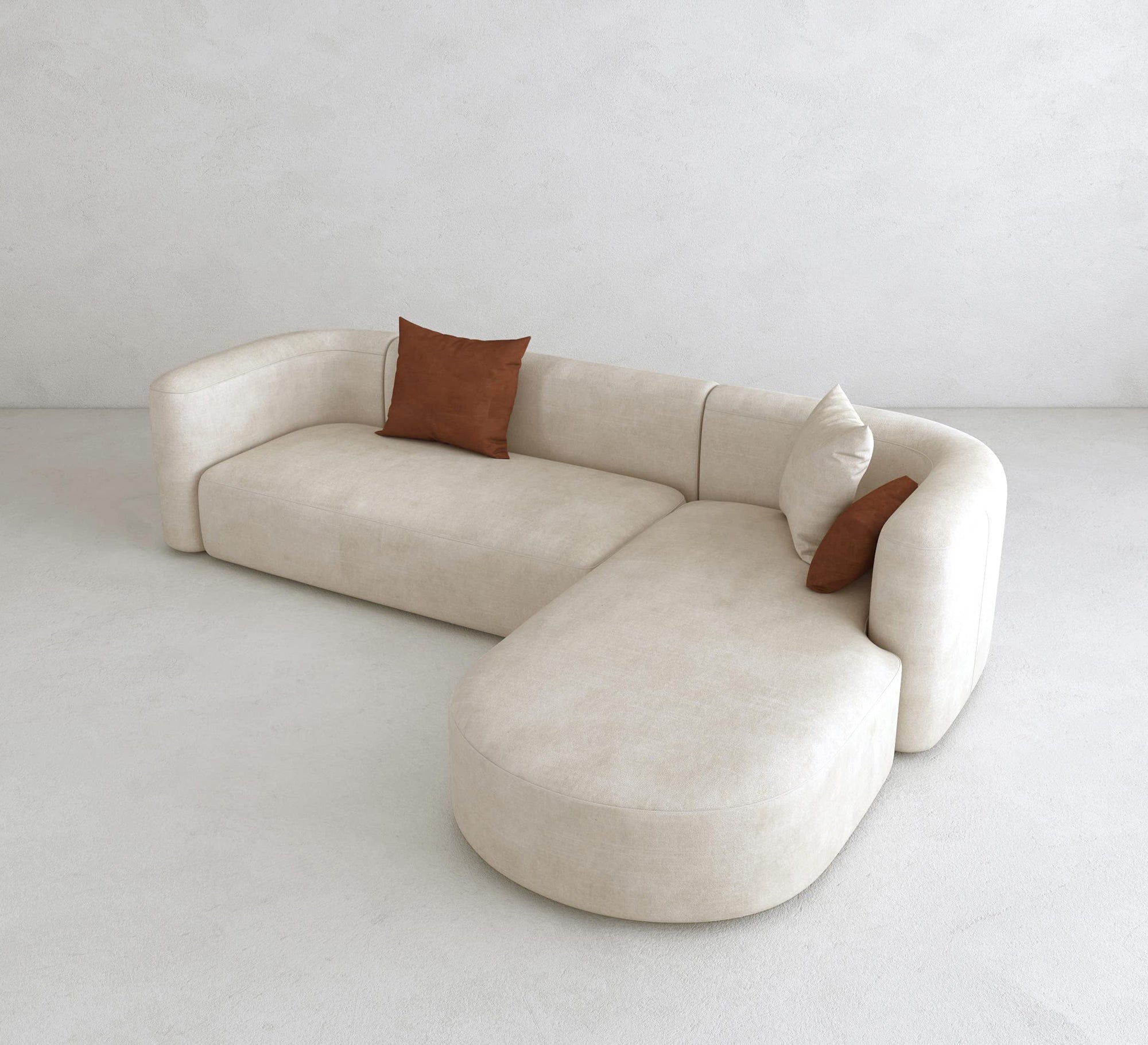 Corner Rounded Chaise Corner with chaise longue with rounded ends – Vitrine Furniture