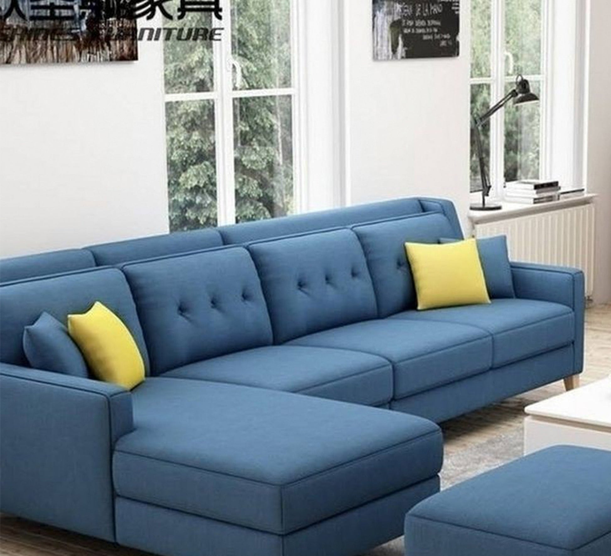 Cornered with capitone cushions for the backrest - Vitrine Furniture - Furniture