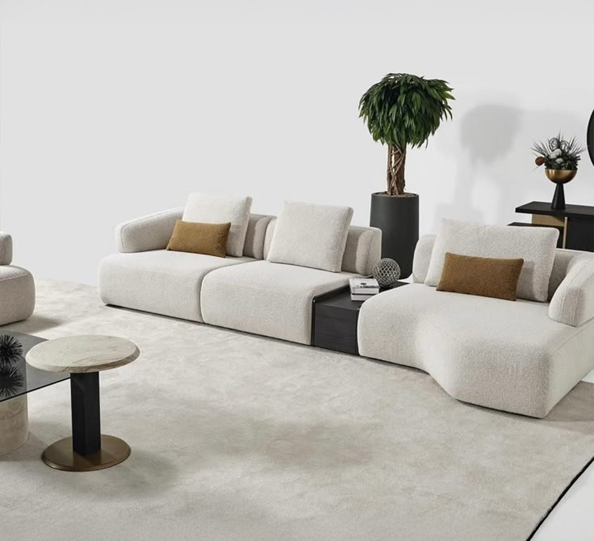 Country corner with built - in side table - Vitrine Furniture - Furniture