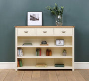 Cream bookcase with lower drawers and shelves - Vitrine Furniture - Furniture