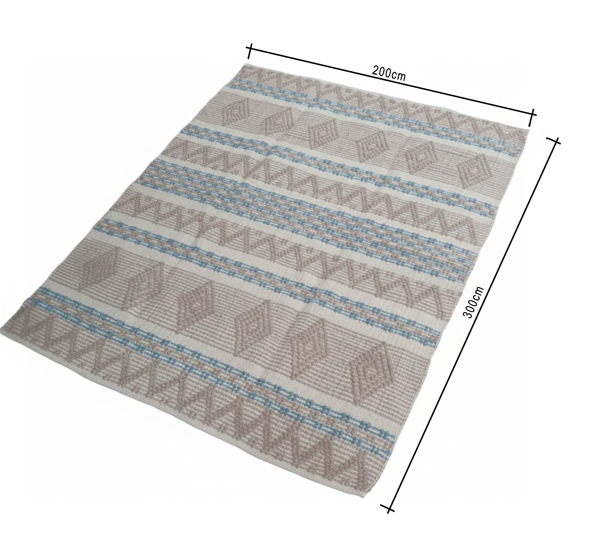 Creamy rug with a diamond zigzag pattern - Vitrine Furniture - Accessories