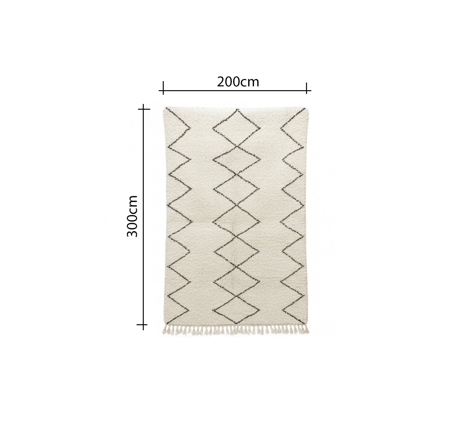 Creamy wool rug with dark zigzag stripes - Vitrine Furniture - Accessories