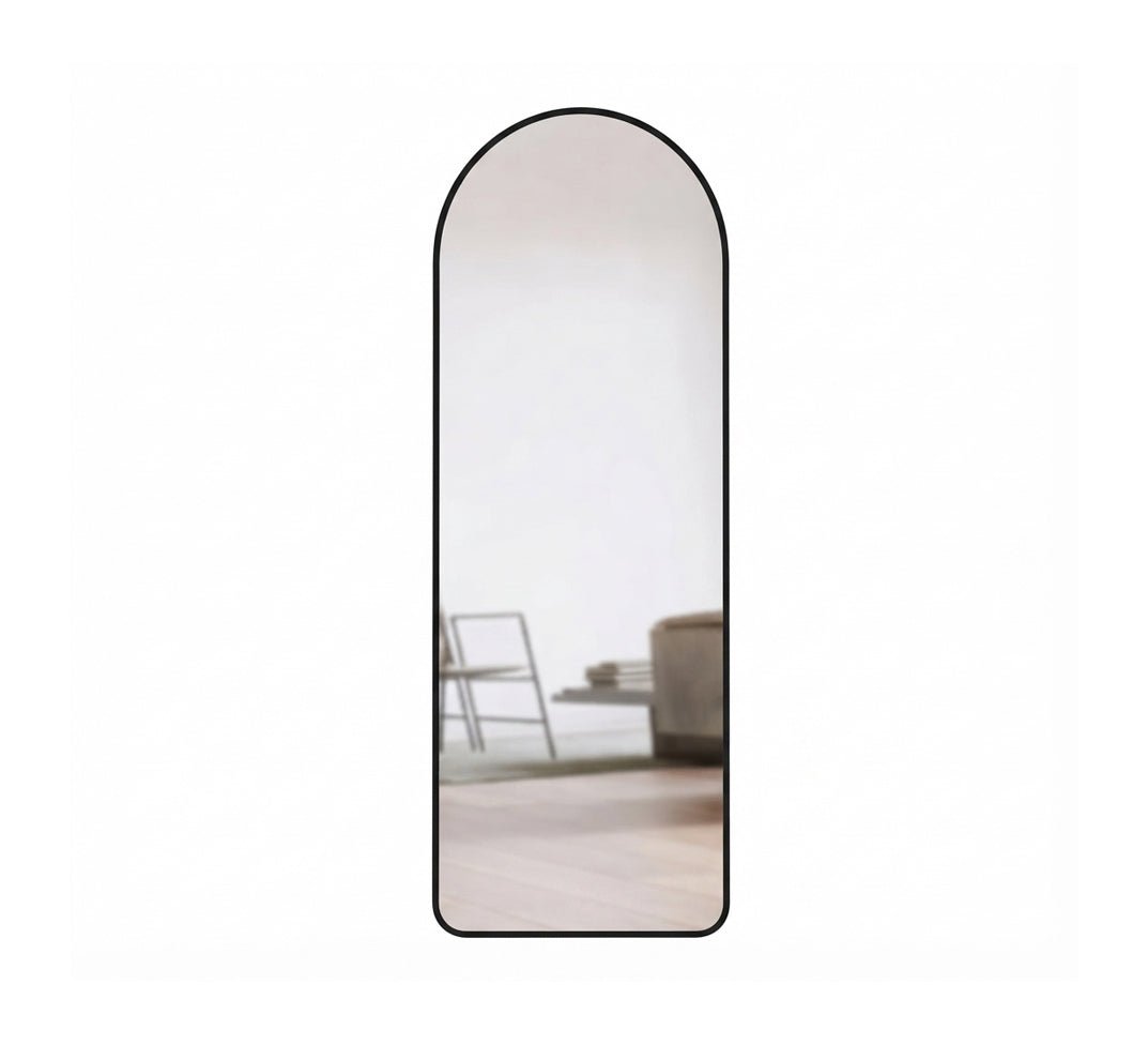 Curved floor mirror with a back stand - Vitrine Furniture - Mirrors