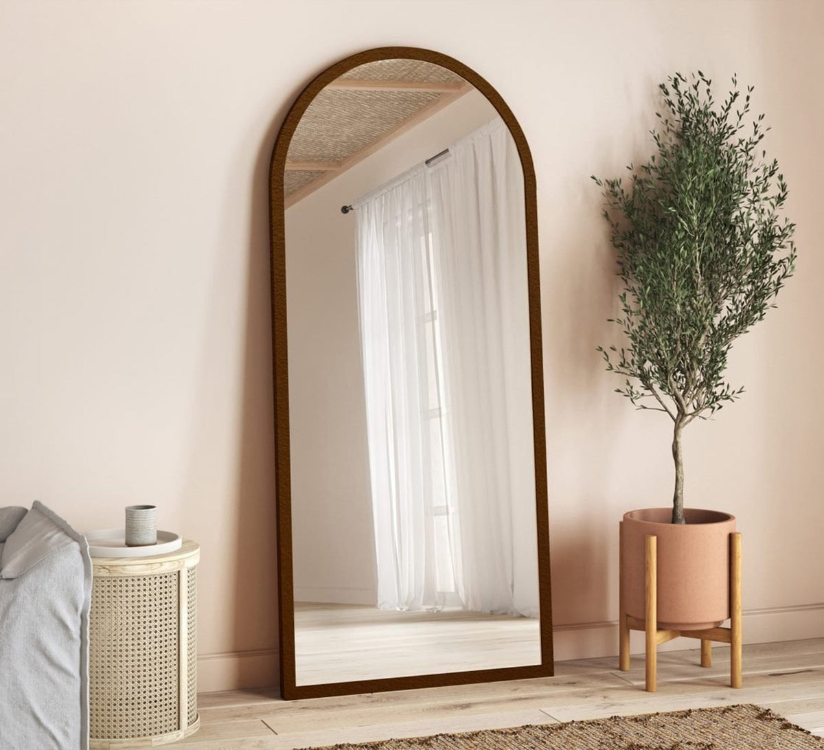 Curved Floor Mirror with Thin Frame - Vitrine Furniture - Mirrors