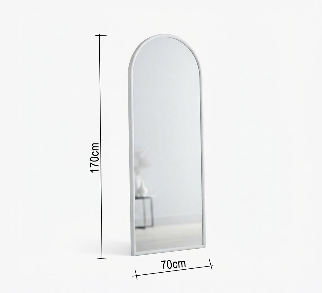 Curved Floor Mirror with Thin Frame - Vitrine Furniture - Mirrors