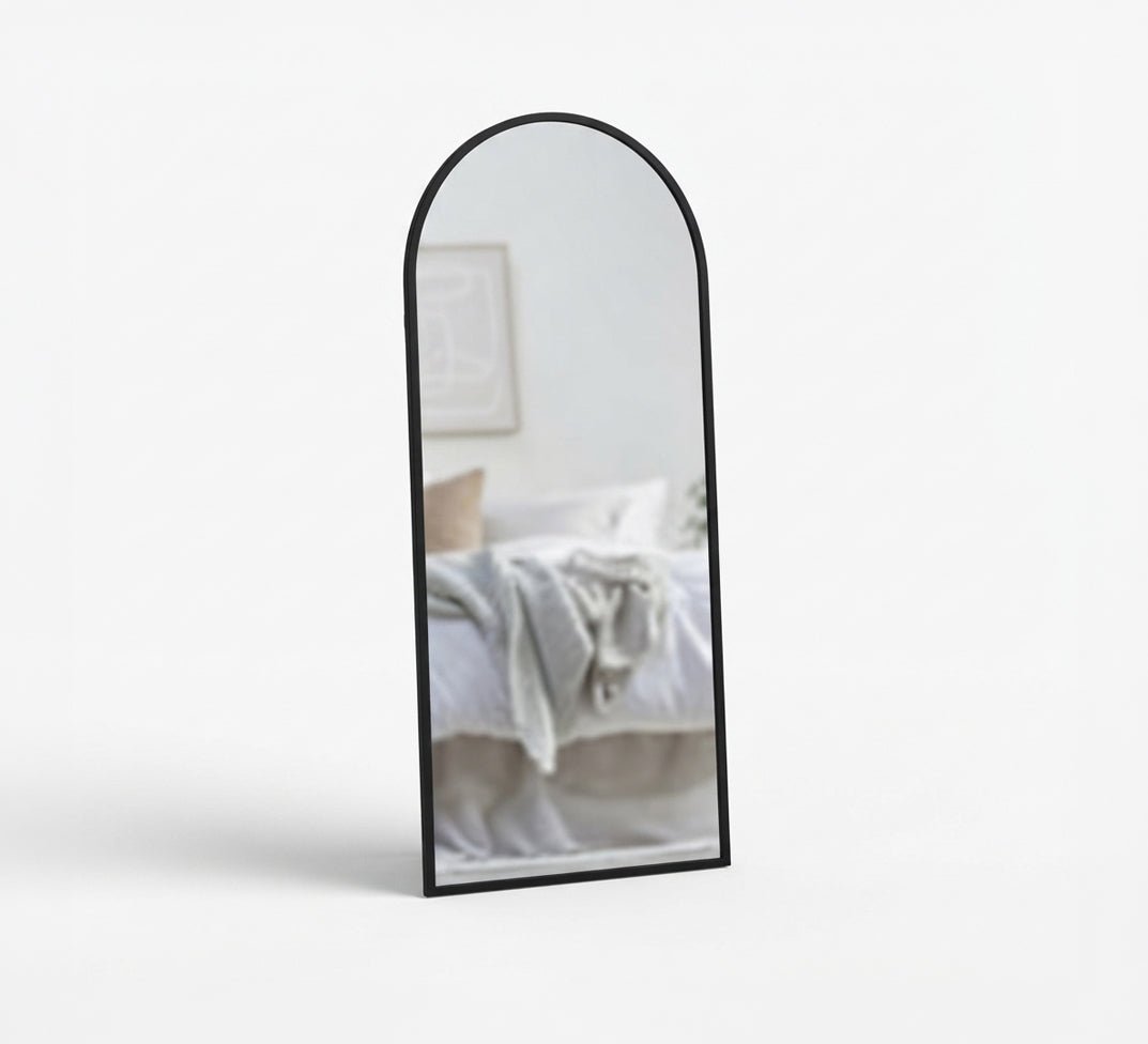 Curved Floor Mirror with Thin Frame - Vitrine Furniture - Mirrors