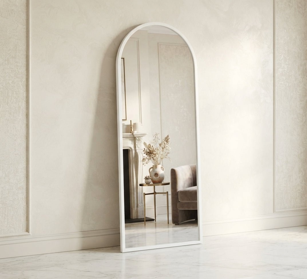 Curved Floor Mirror with Thin Frame - Vitrine Furniture - Mirrors
