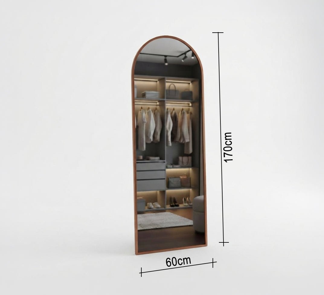 Curved Full-Length Dressing Room Mirror - Vitrine Furniture - Mirrors