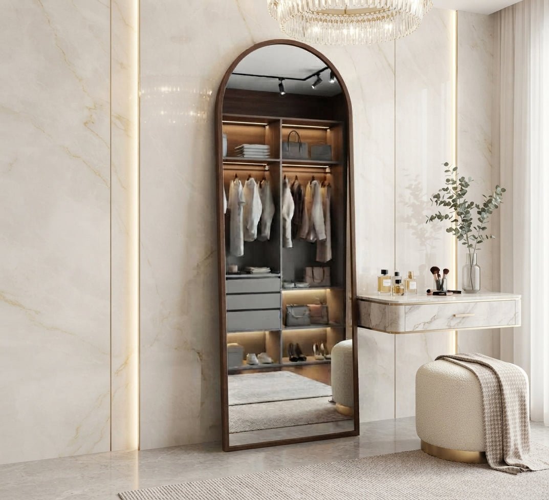Curved Full-Length Dressing Room Mirror - Vitrine Furniture - Mirrors