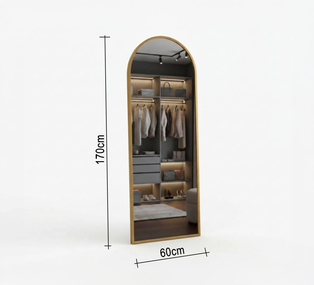 Curved Full-Length Dressing Room Mirror - Vitrine Furniture - Mirrors