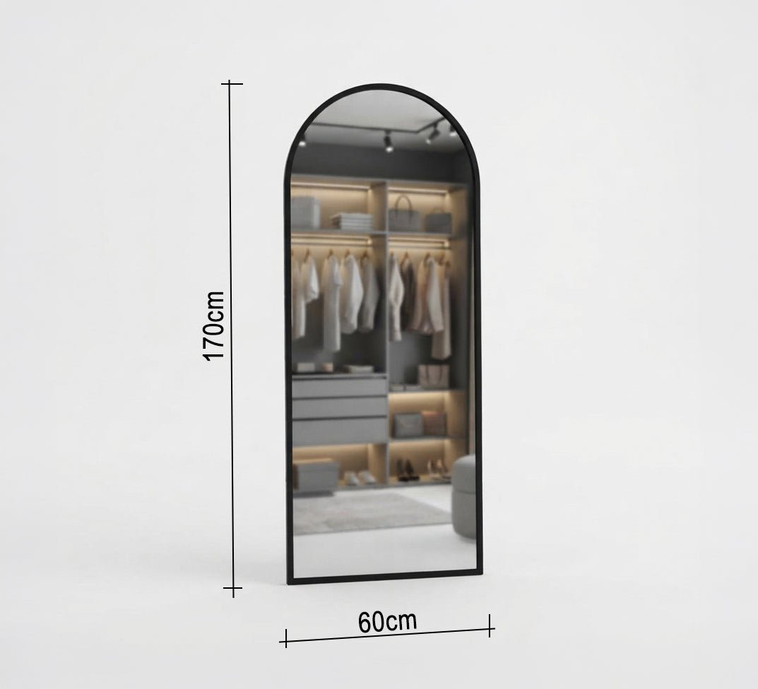 Curved Full-Length Dressing Room Mirror - Vitrine Furniture - Mirrors