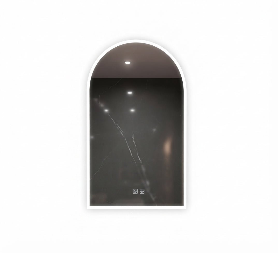 Curved mirror with a thin light frame - Vitrine Furniture - Mirrors