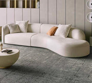 Curved Off - White Corner Shelf - Vitrine Furniture - Living room Sofas