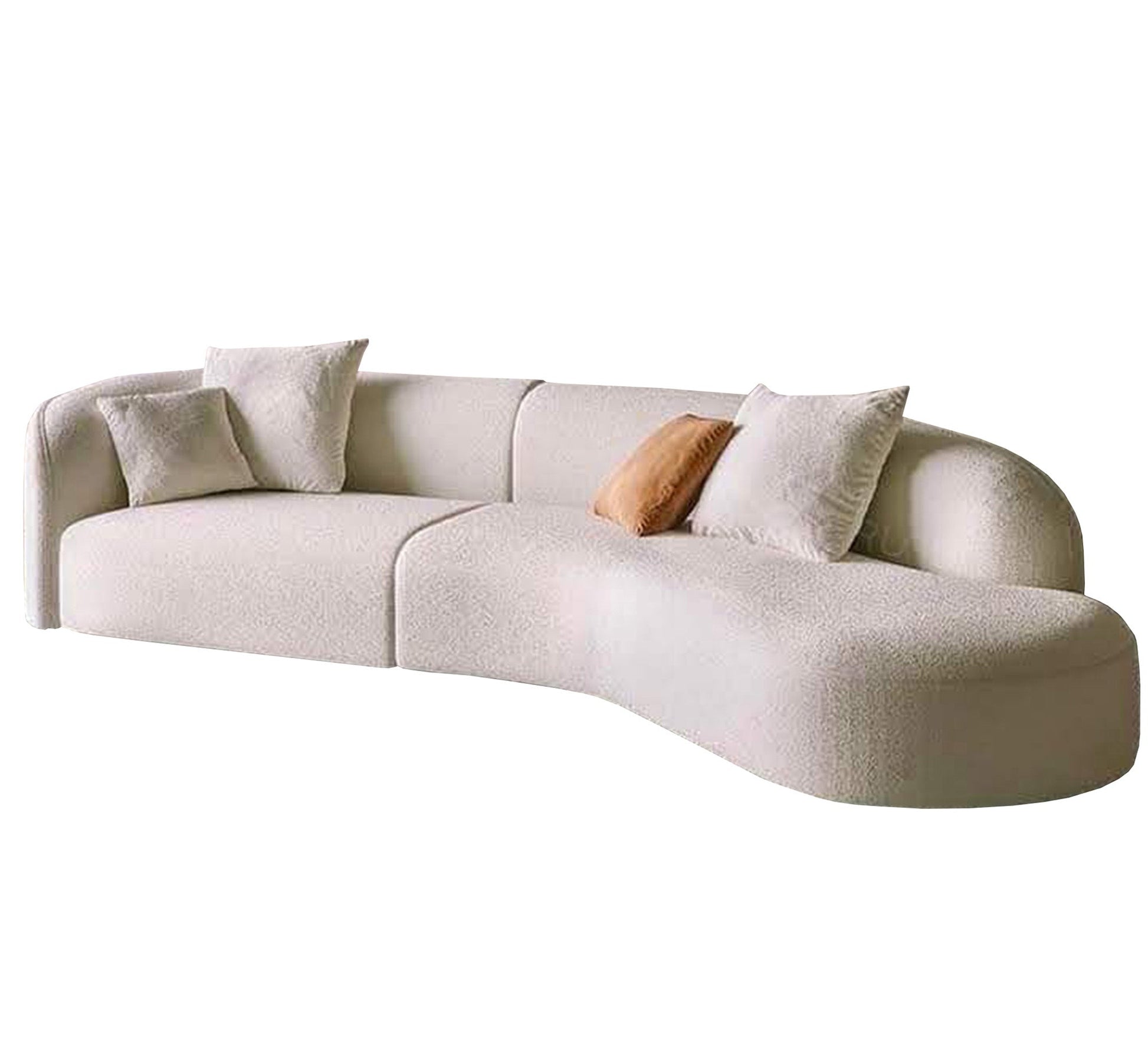 Curved Off - White Corner Shelf - Vitrine Furniture - Living room Sofas