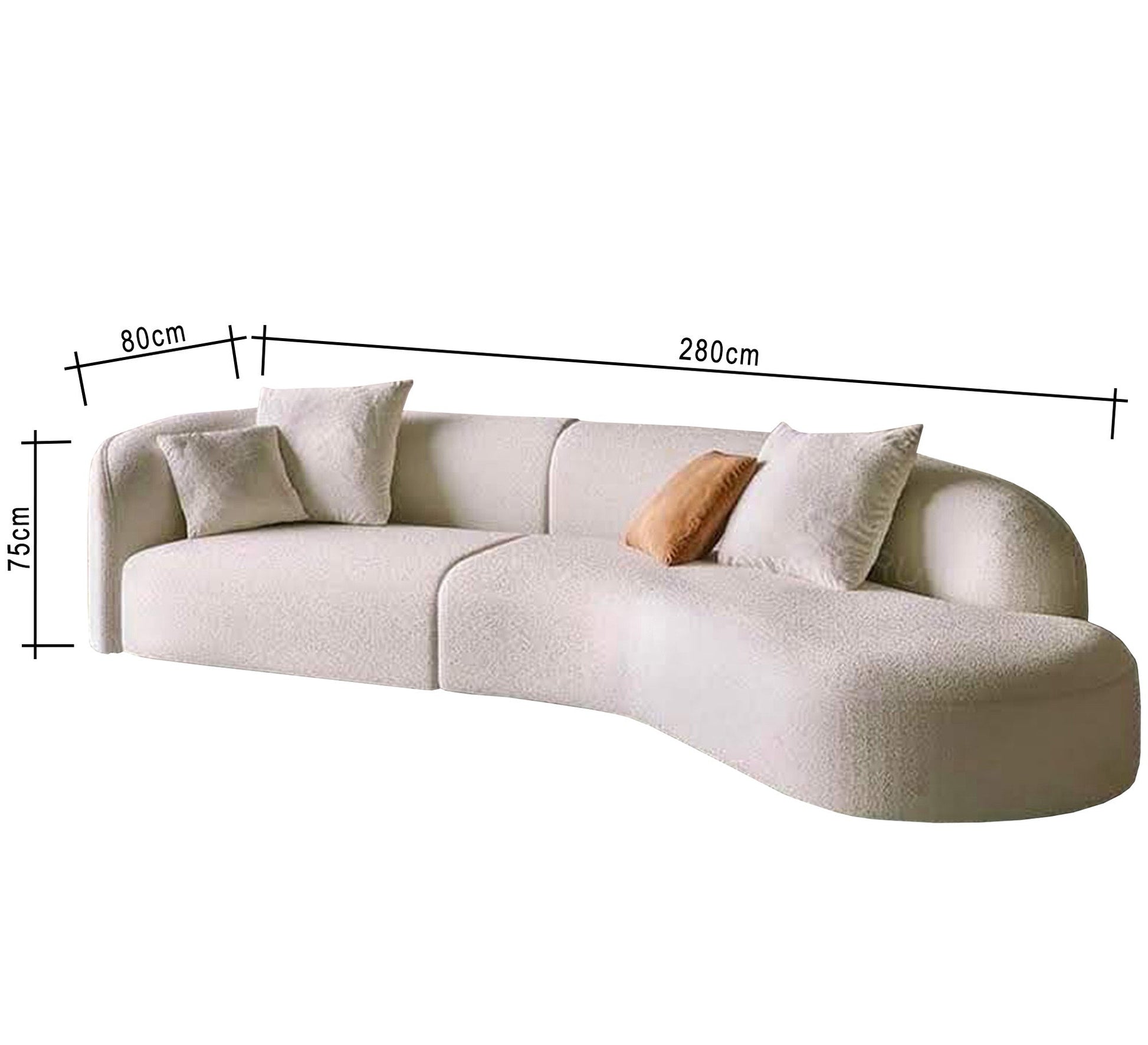 Curved Off - White Corner Shelf - Vitrine Furniture - Living room Sofas