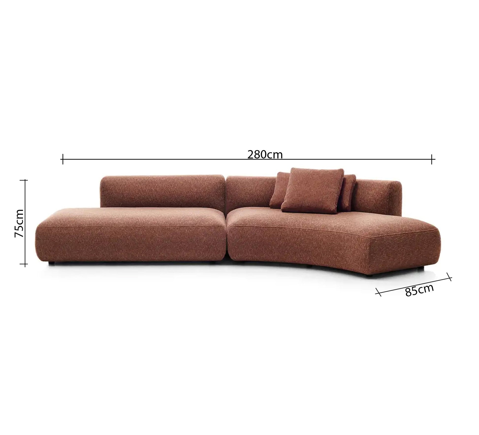 Curved two - piece sofa - Vitrine Furniture - Furniture