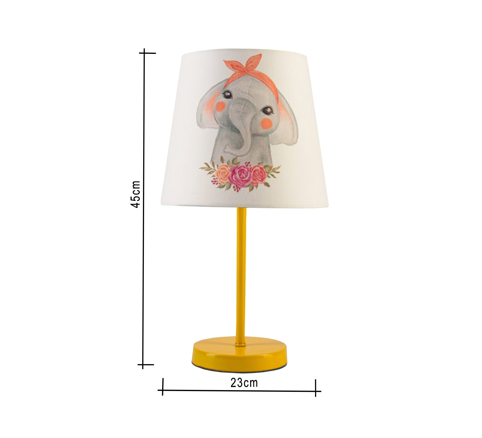 Cute Elephant Lamp, Flower Light for Your Baby's Room with Gold Base - Vitrine Furniture - Lighting