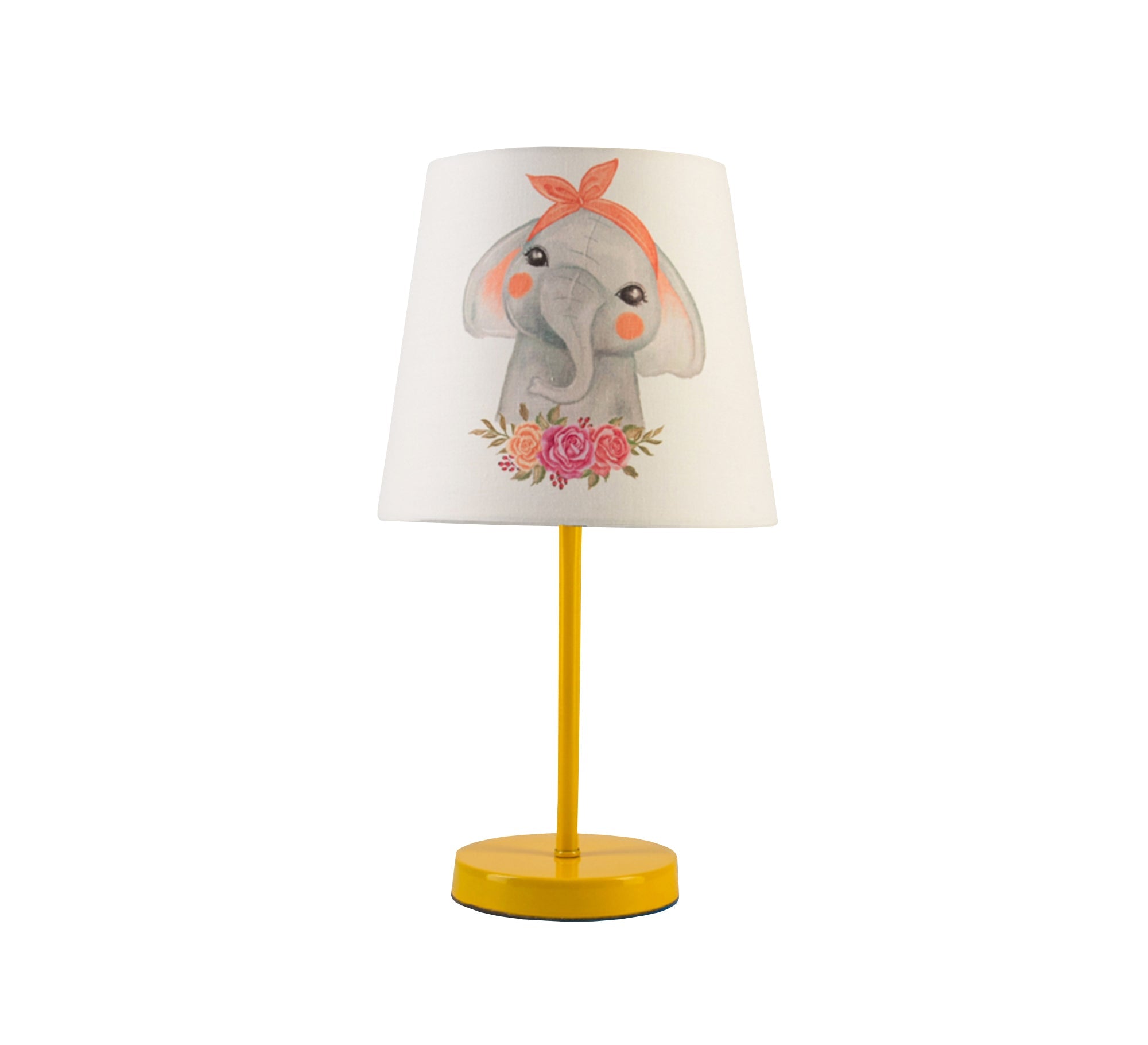 Cute Elephant Lamp, Flower Light for Your Baby's Room with Gold Base - Vitrine Furniture - Lighting