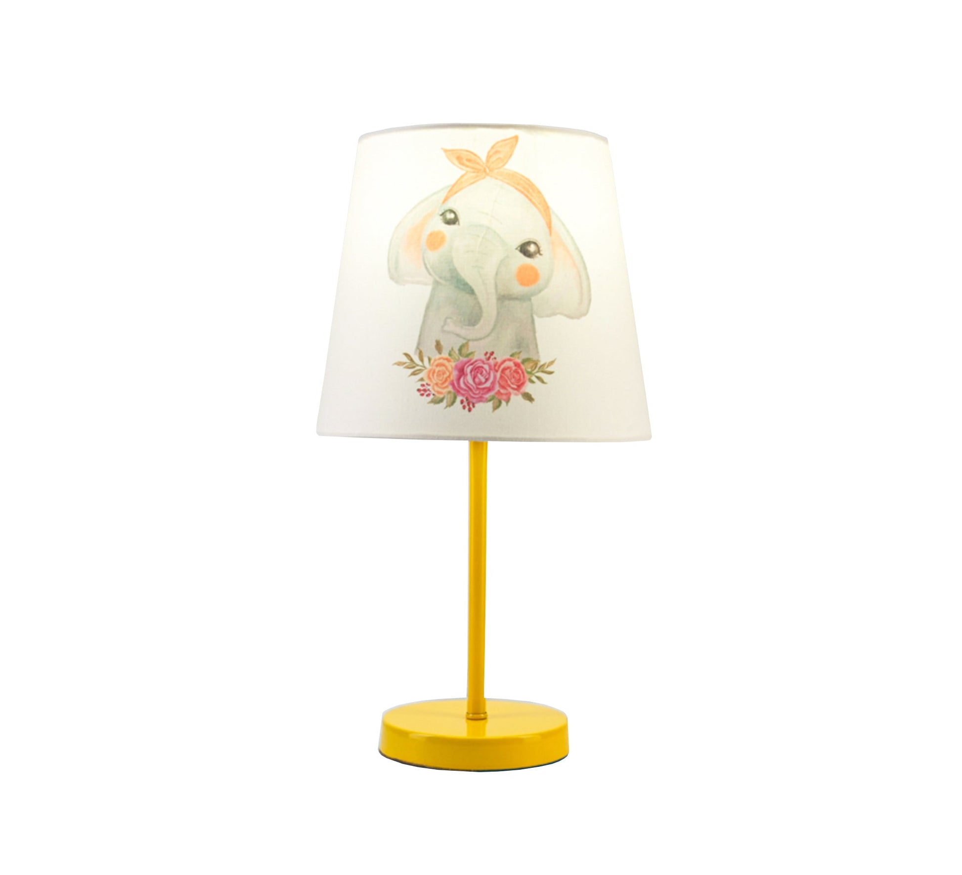 Cute Elephant Lamp, Flower Light for Your Baby's Room with Gold Base - Vitrine Furniture - Lighting