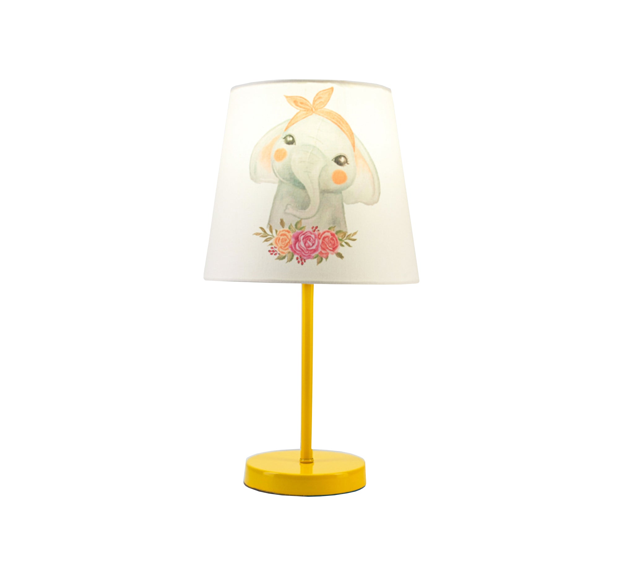 Cute Elephant Lamp, Flower Light for Your Baby's Room with Gold Base - Vitrine Furniture - Lighting