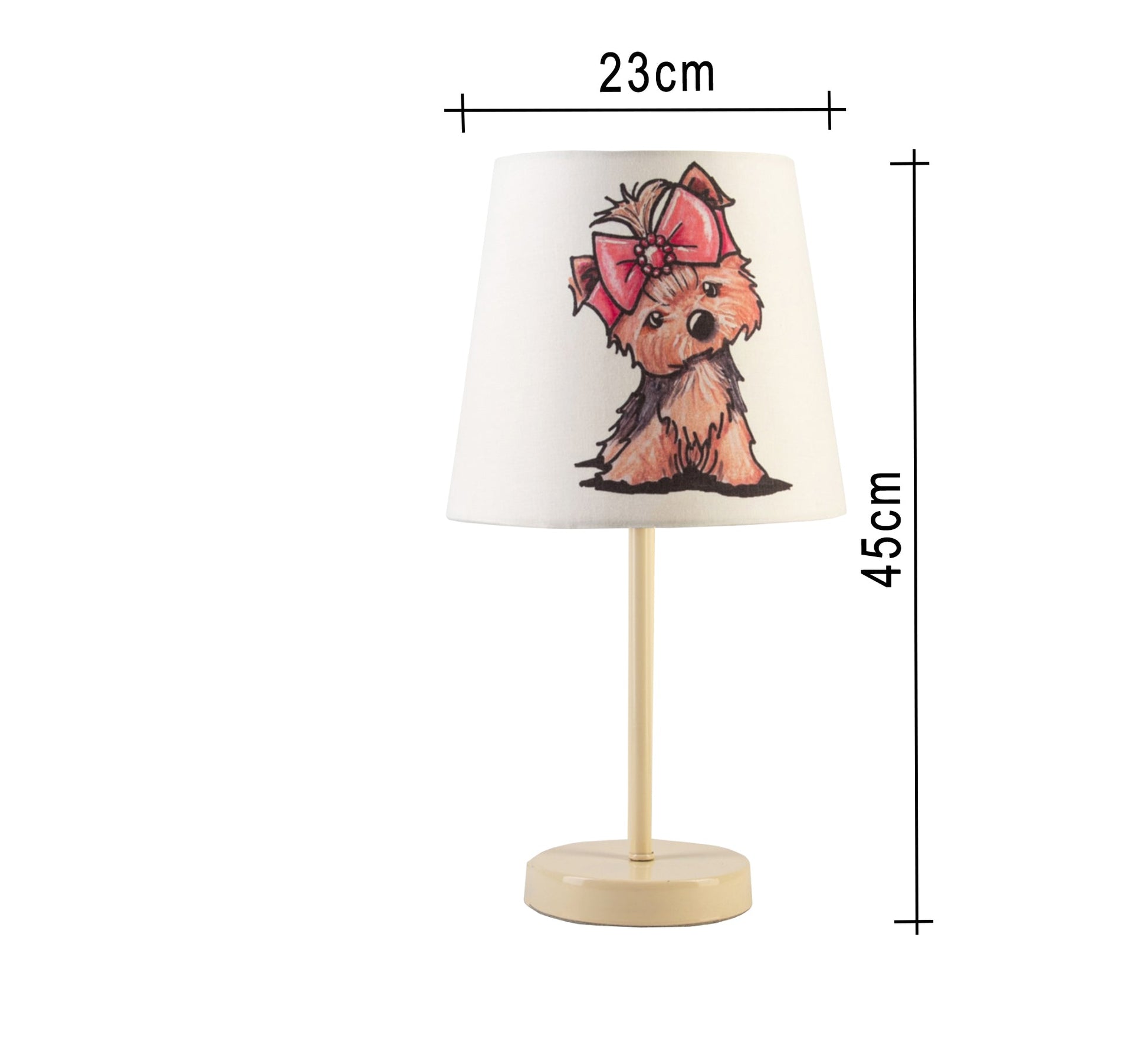 Cute little dog table lamp with beige base - Vitrine Furniture - Lighting