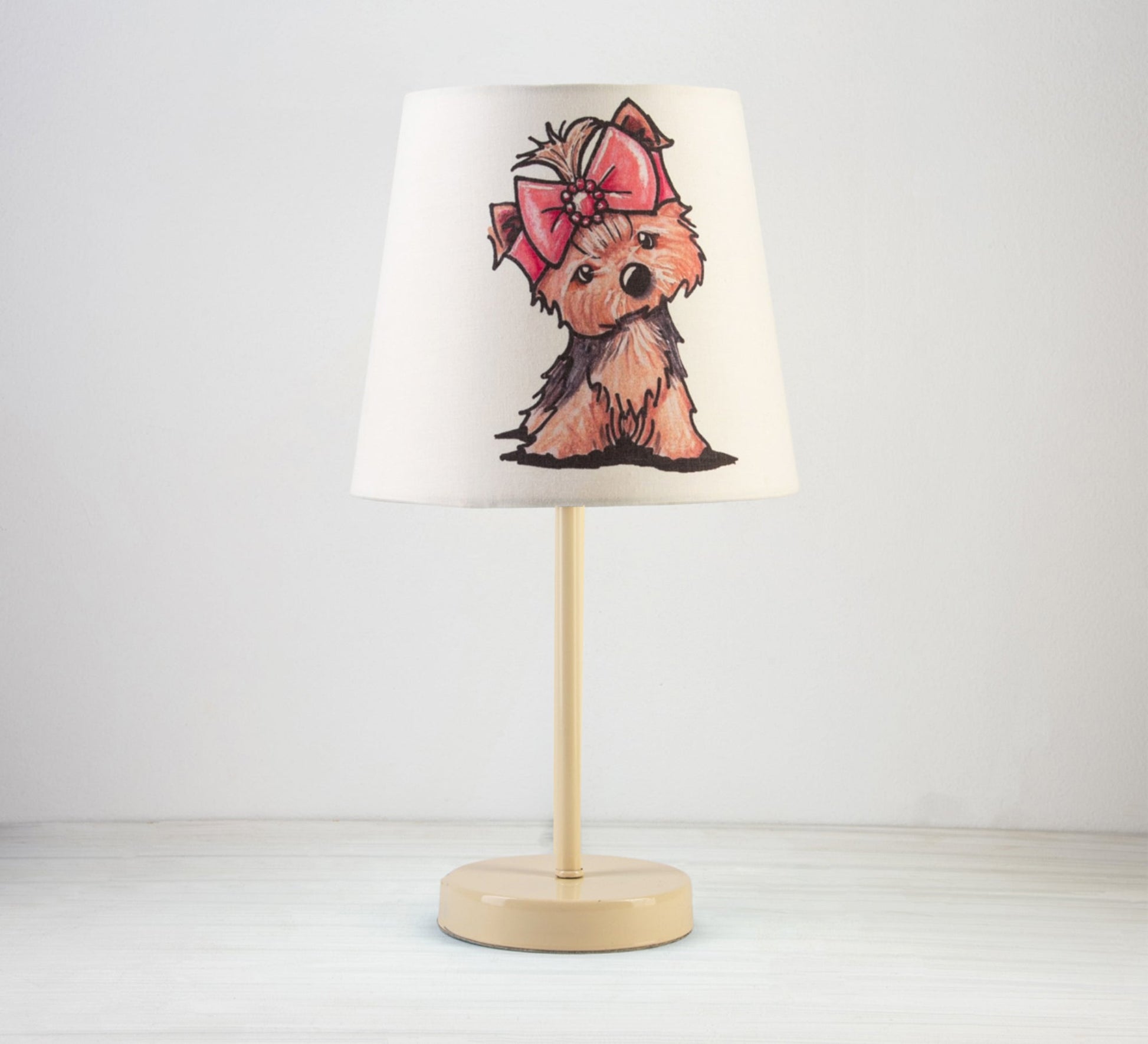 Cute little dog table lamp with beige base - Vitrine Furniture - Lighting