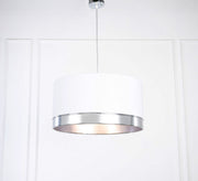 Cylinder chandelier with silver steel frame - Vitrine Furniture - Lighting