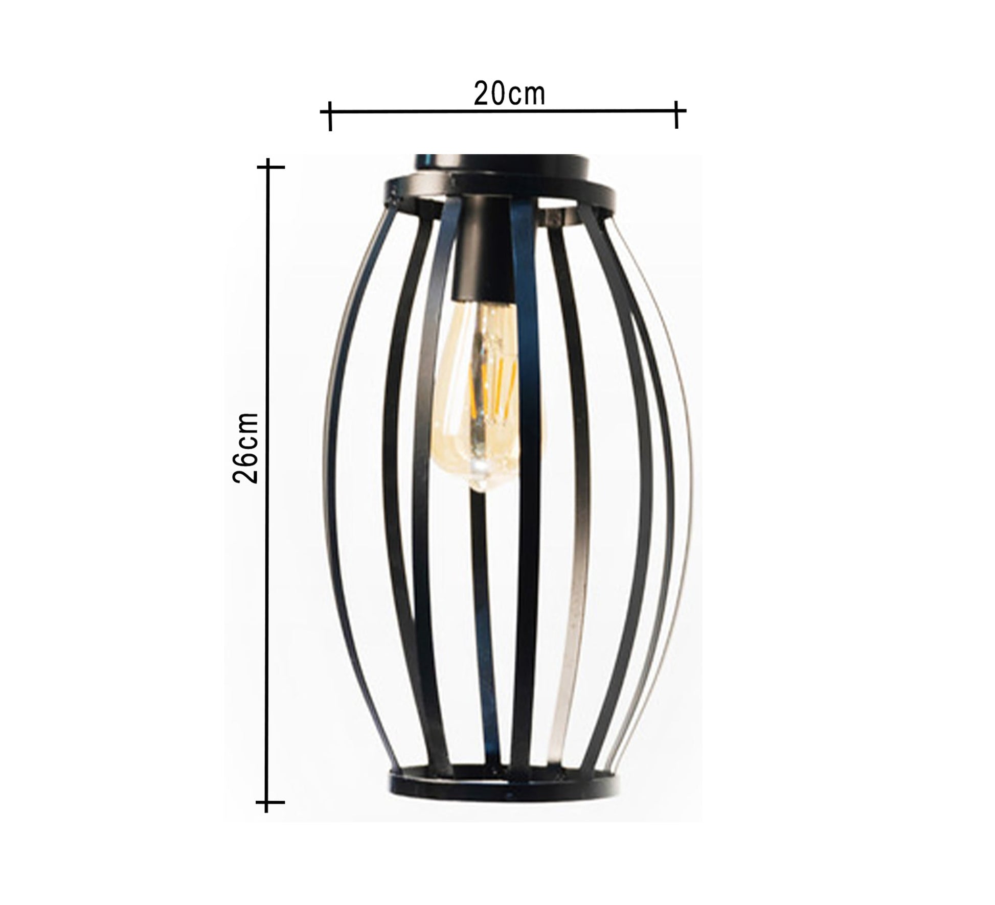 Cylinder Metal Hollow Cage Lamp - Vitrine Furniture - Lighting