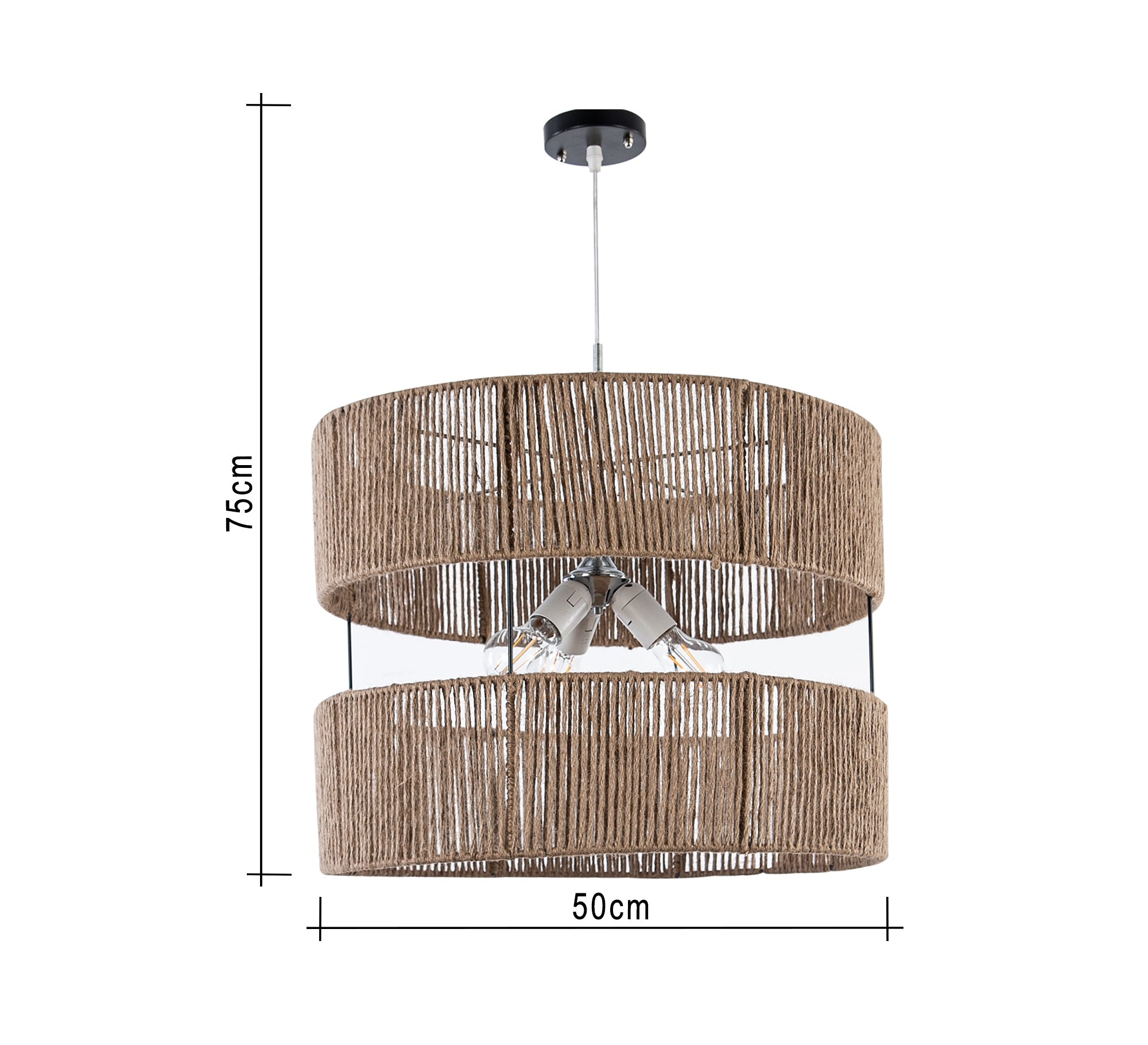 Cylindrical bamboo ceiling lamp - Vitrine Furniture - Lighting