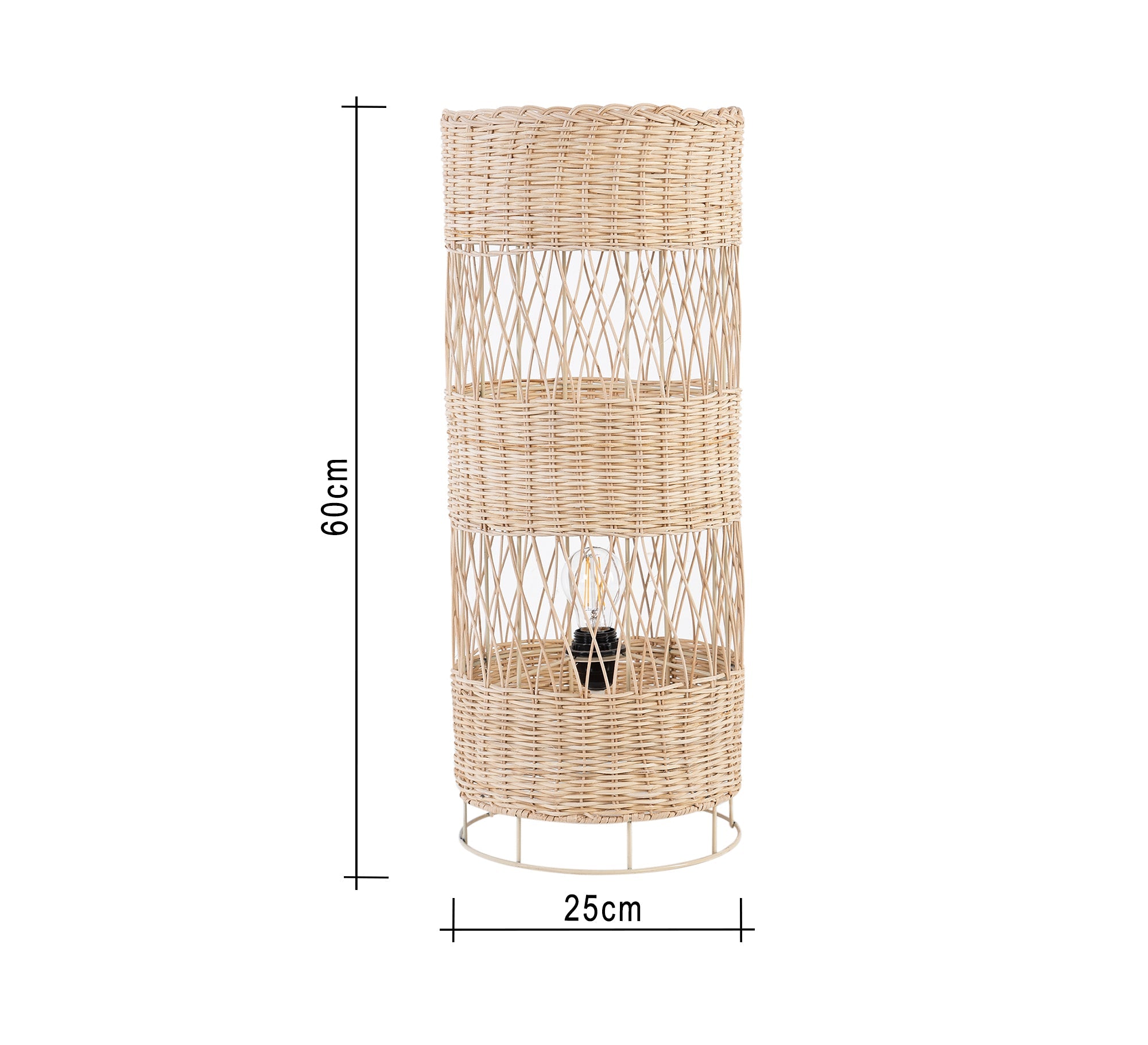 Cylindrical bamboo desk lamp - Vitrine Furniture - Lighting