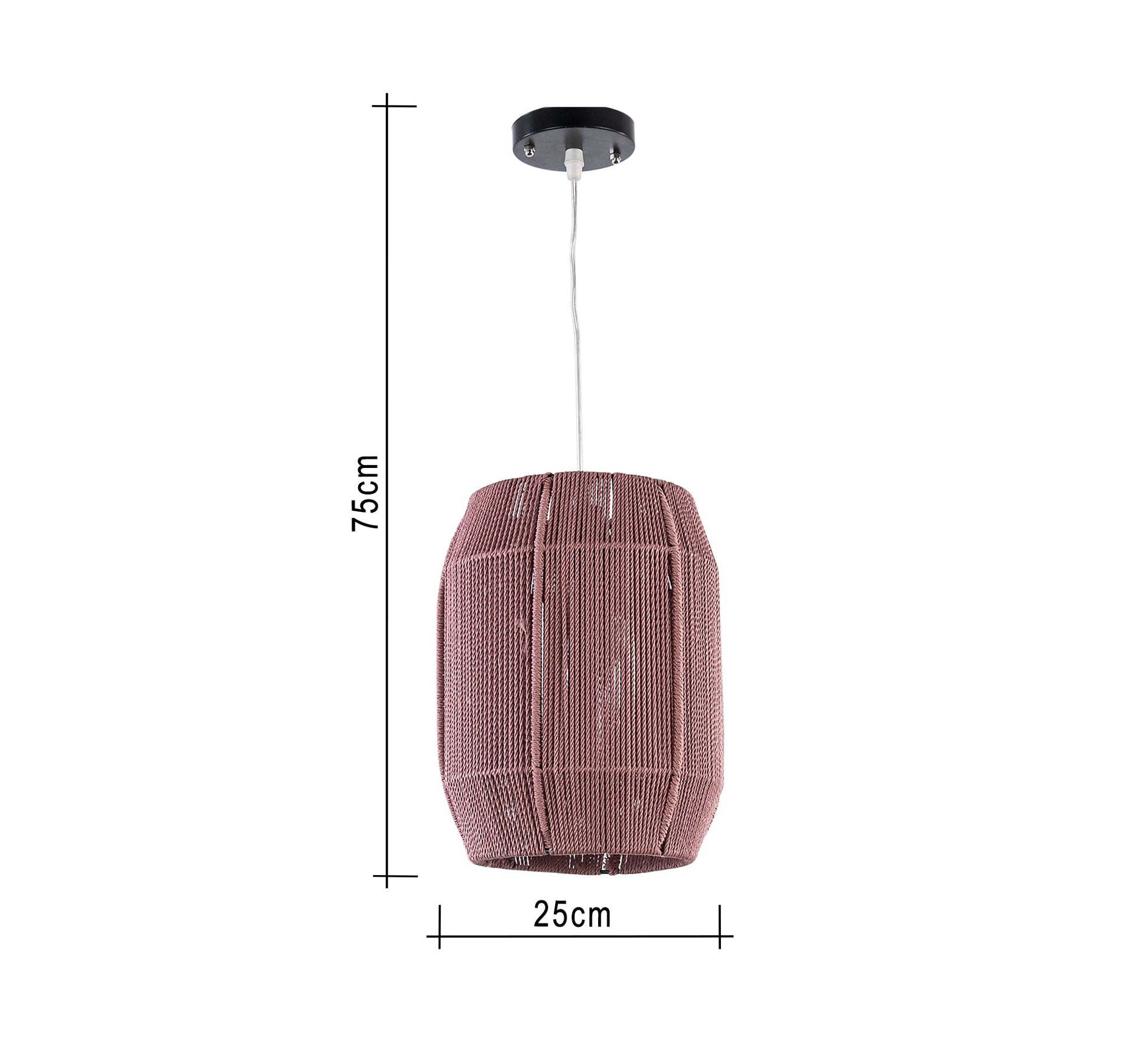 Cylindrical macrame chandelier - Vitrine Furniture - Lighting