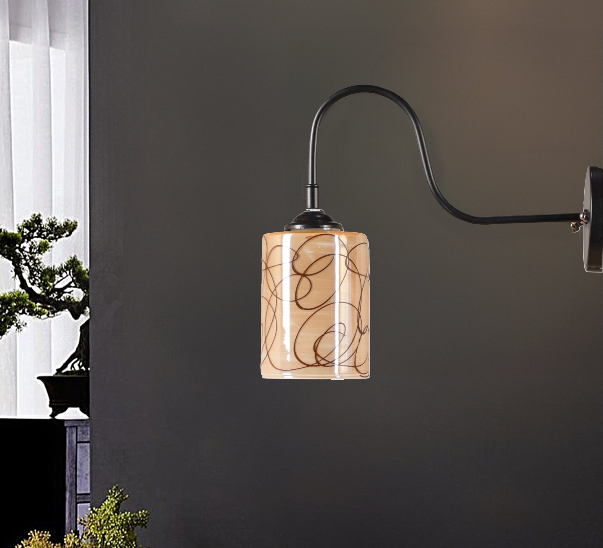 Cylindrical metal and glass pendant lamp - Vitrine Furniture - Lighting