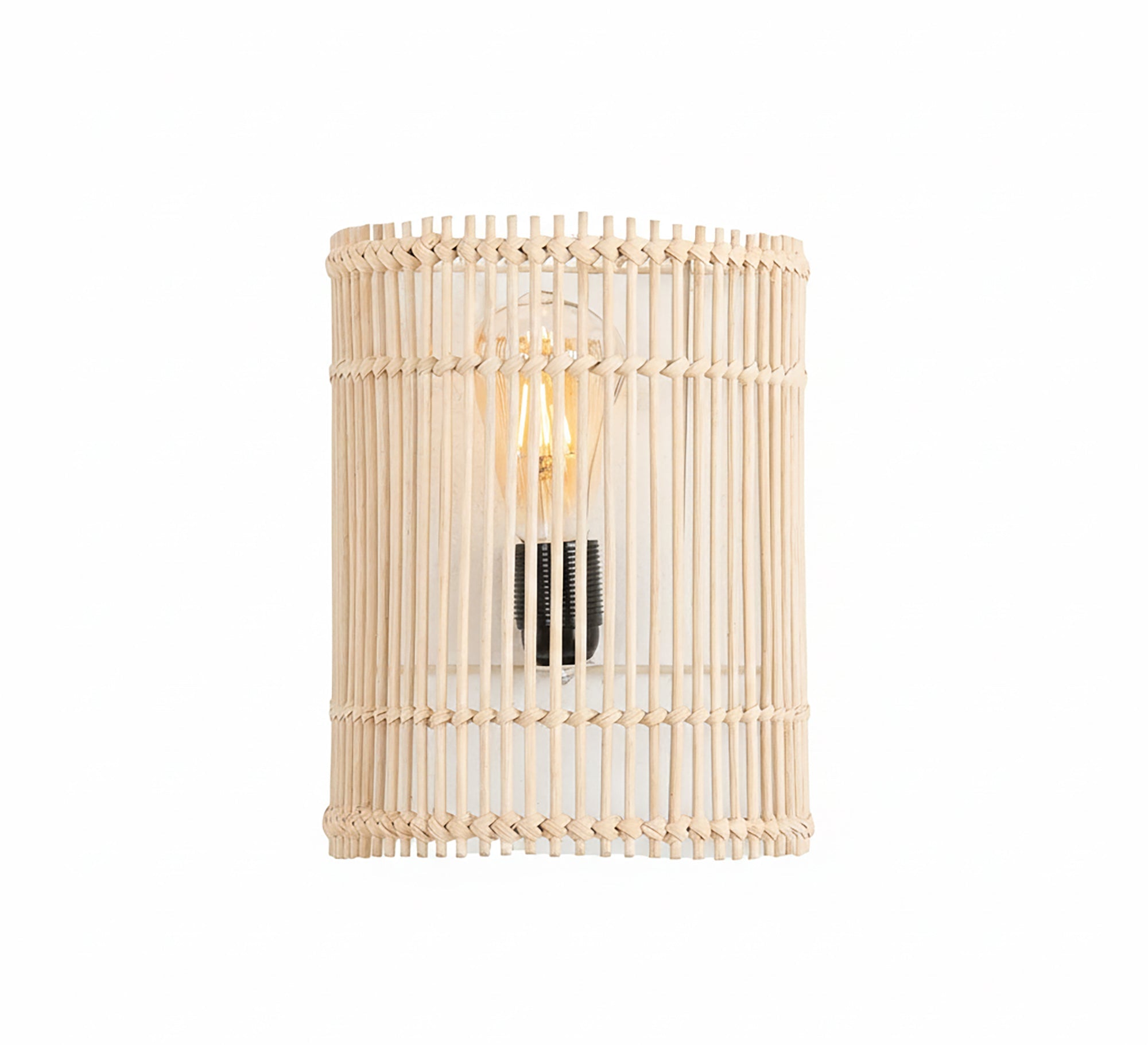 Cylindrical wall sconce made of long bamboo sticks - Vitrine Furniture - Wall Sconce