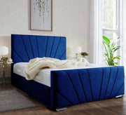 Dark blue bed with luxurious design - Vitrine Furniture - Furniture
