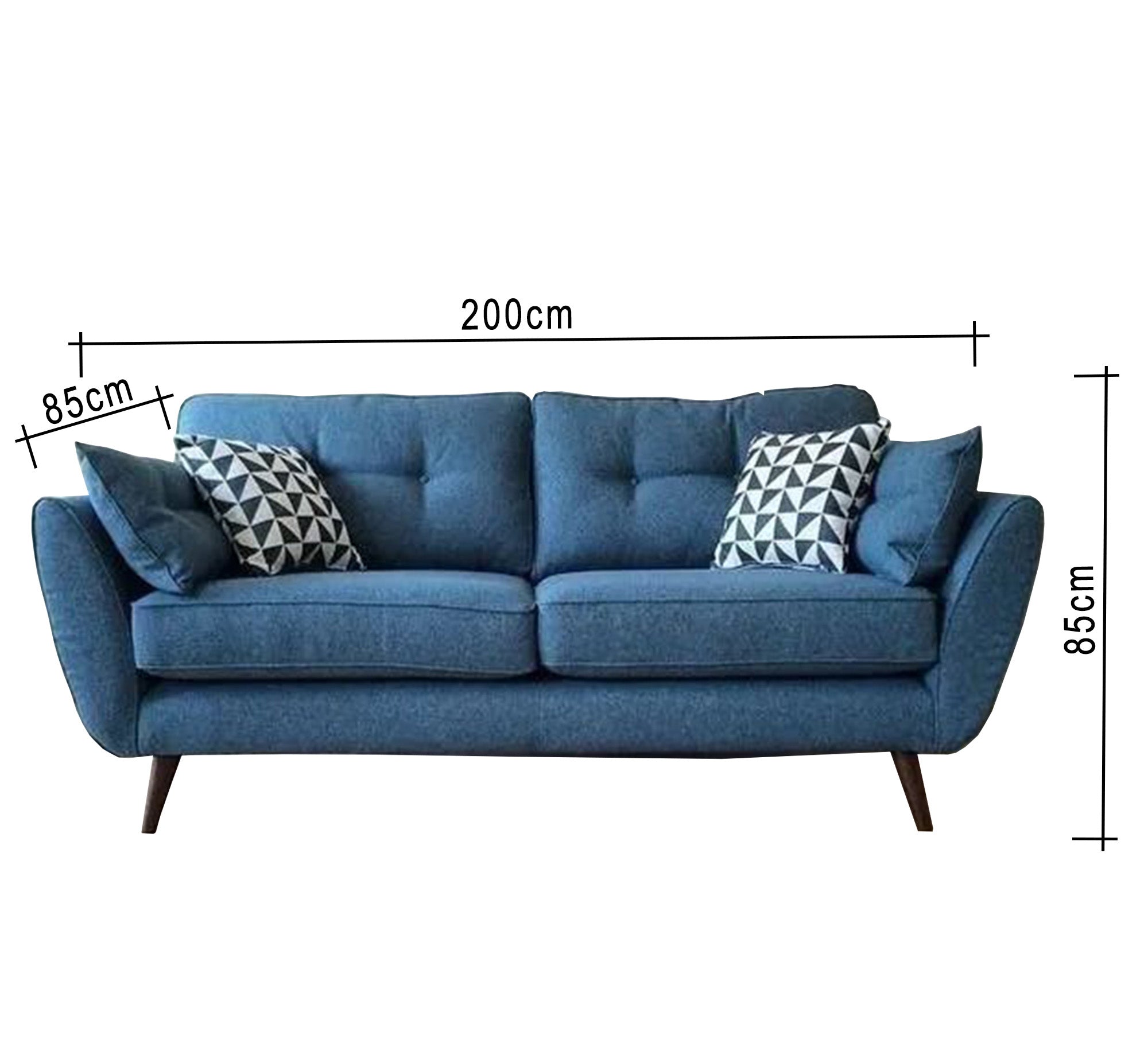 Dark blue sofa with curved armrests - Vitrine Furniture - Living room Sofas