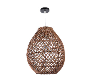 Dark brown bamboo ceiling chandelier - Vitrine Furniture - Lighting