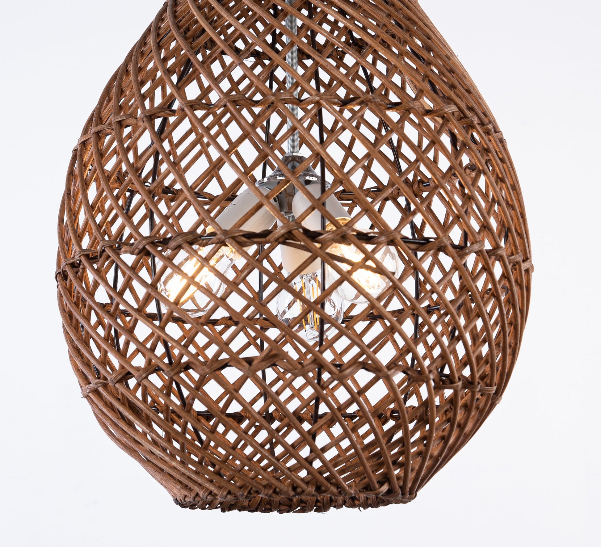 Dark brown bamboo ceiling chandelier - Vitrine Furniture - Lighting