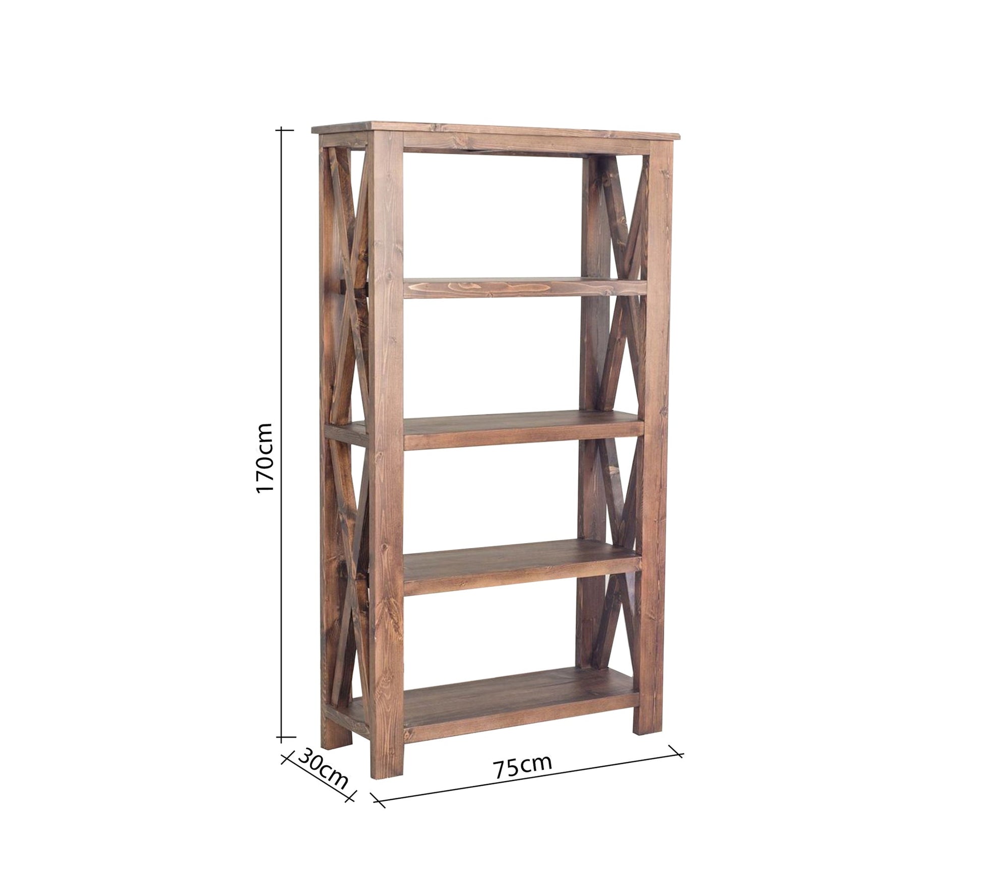 Dark brown lattice - designed bookcase - Vitrine Furniture - Furniture