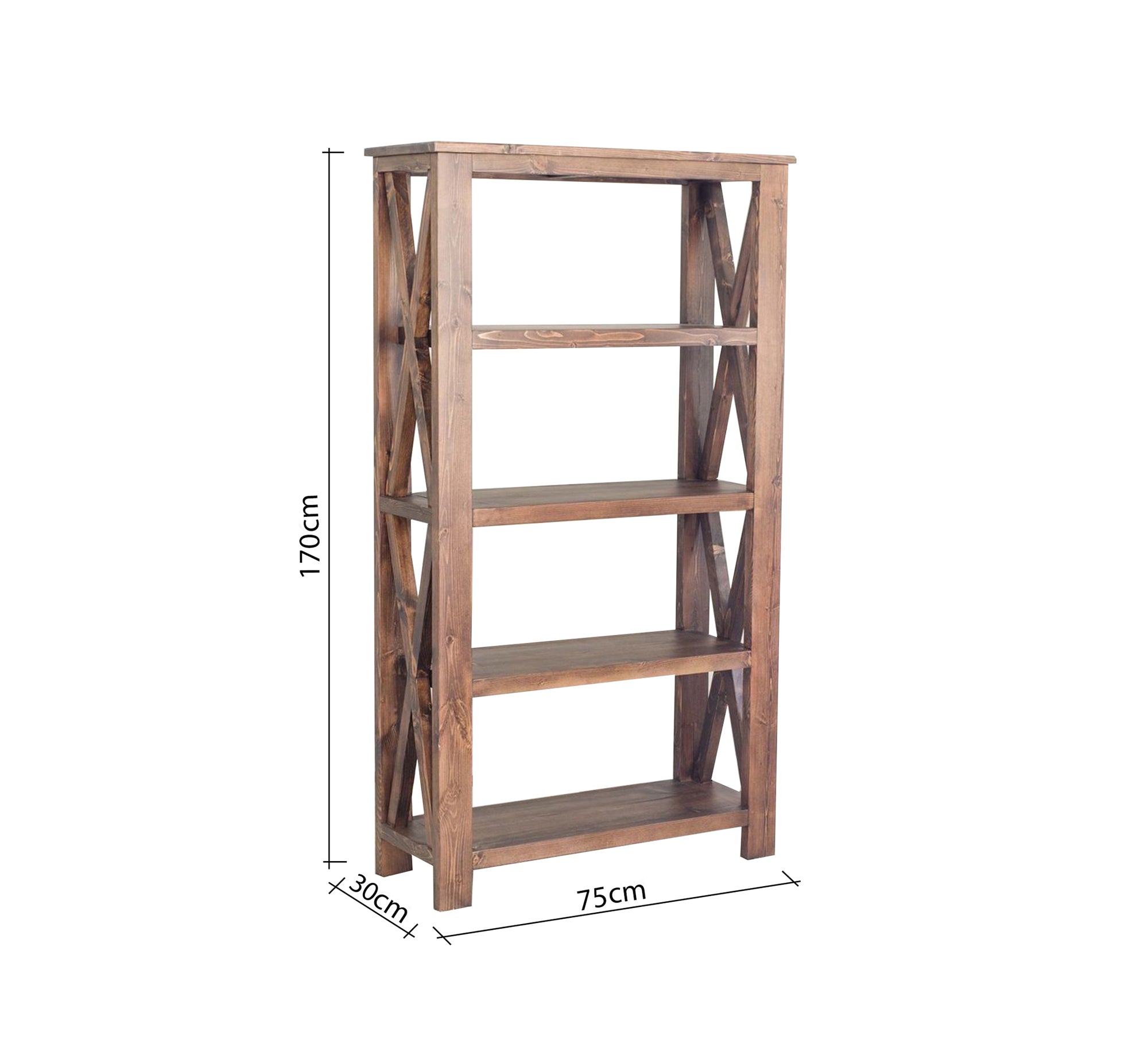 Dark brown lattice - designed bookcase - Vitrine Furniture - Furniture