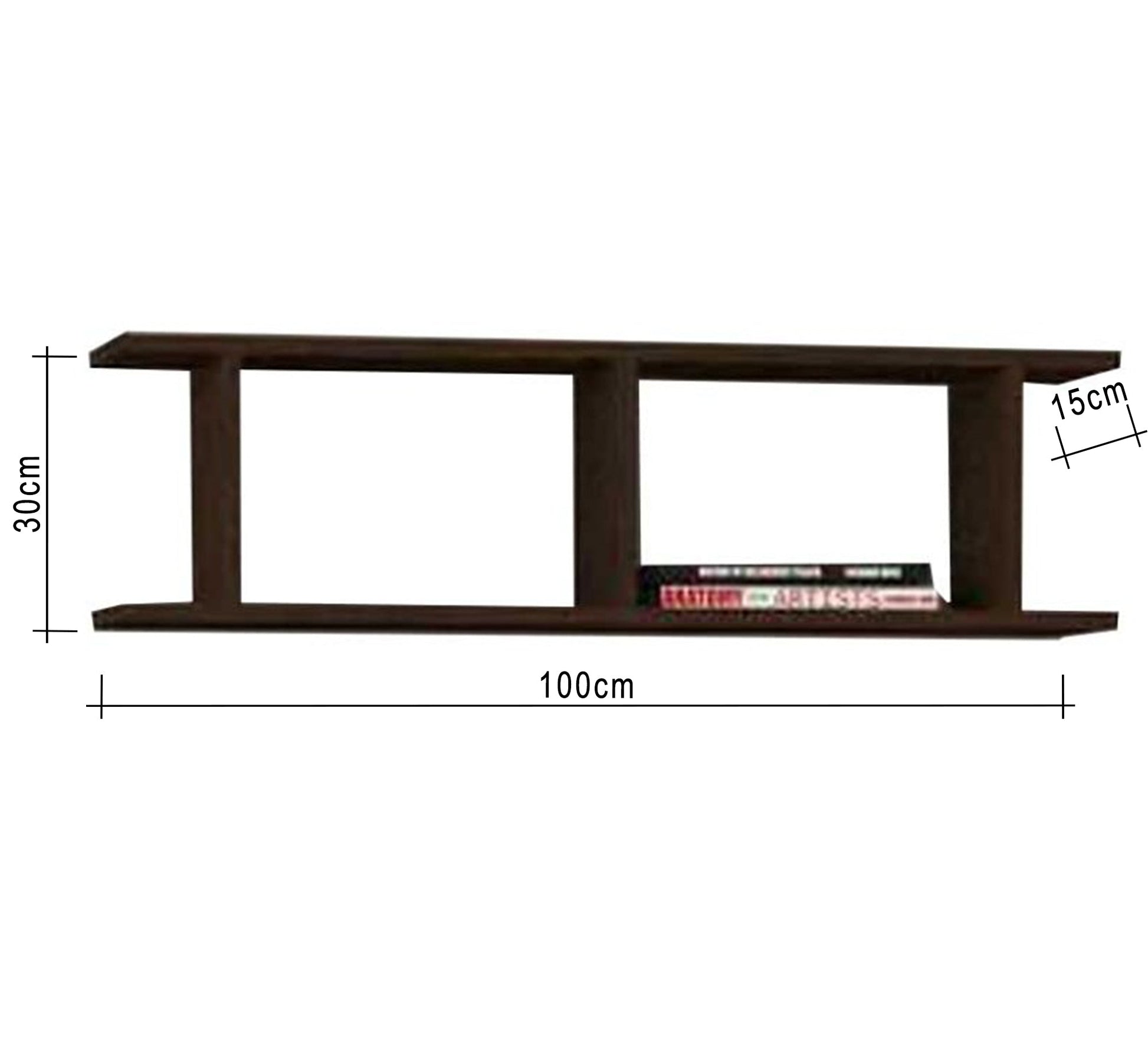 Dark brown MDF shelving unit - Vitrine Furniture - Décor