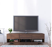 Dark brown wooden TV unit - Vitrine Furniture - TV Table & Cabinet