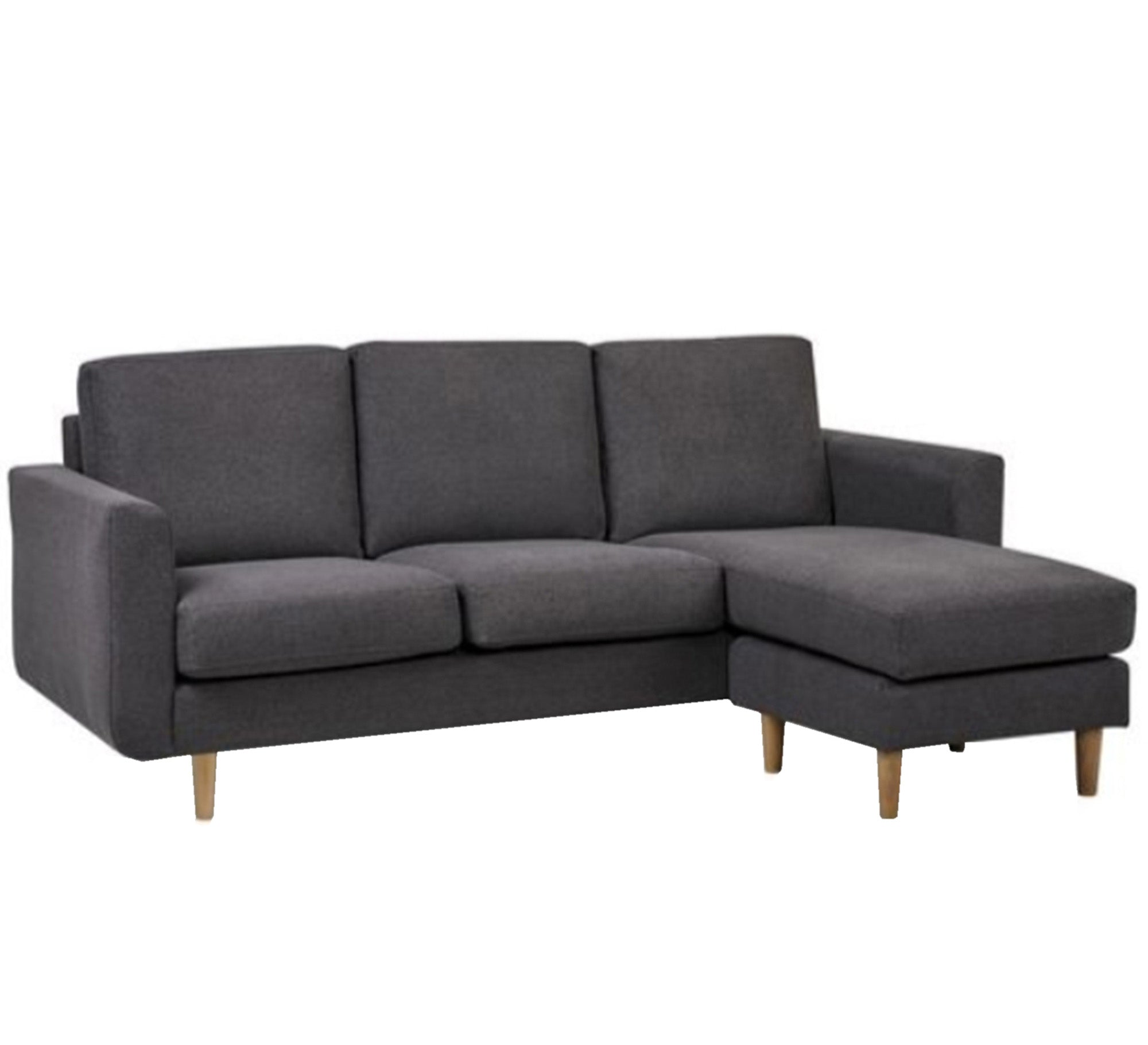 Dark gray corner L with high legs - Vitrine Furniture - L - shape sofa set